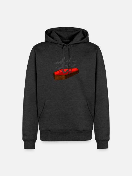 särge, fledermäuse - Männer Premium Bio Hoodie - Anthrazit meliert