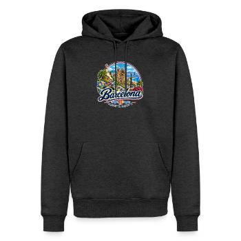 Barcelona - Spanien - Espana - Spain - Männer Premium Bio Hoodie - Anthrazit meliert - Vorne - Thijin (182cm)