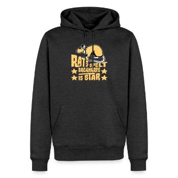 Rats Orthographié à l’envers est Star Lustiger Ratte Spruch - Sweat à capuche Premium bio Homme - anthracite chiné - Devant - Thijin (182cm)