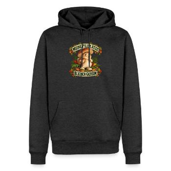 Meine Pilzplätze bleiben geheim Pilzhumor - Männer Premium Bio Hoodie - Anthrazit meliert - Vorne - Thijin (182cm)