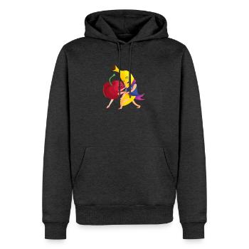 Kirche Banane Tanzen KIBA Lustig Shirt - Männer Premium Bio Hoodie - Anthrazit meliert - Vorne - Thijin (182cm)