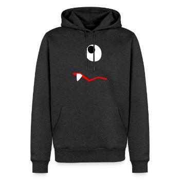 Monster Halloween traurig Comic Zombie Zahn Zyklop - Männer Premium Bio Hoodie - Anthrazit meliert - Vorne - Thijin (182cm)