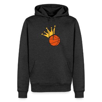 Basketball - Sweat à capuche Premium bio Homme - anthracite chiné - Devant - Thijin (182cm)