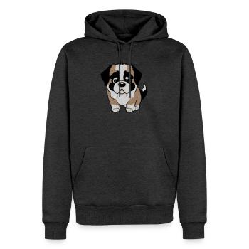 bernhardiner hund - Männer Premium Bio Hoodie - Anthrazit meliert - Vorne - Thijin (182cm)