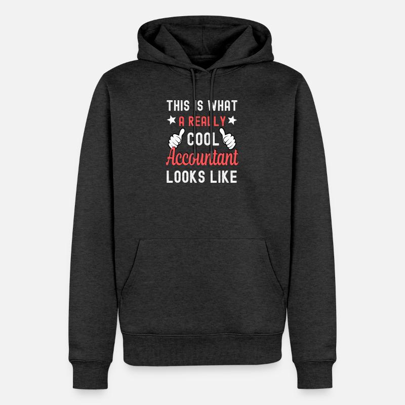Comptable comptable - Sweat à capuche Premium bio Homme - anthracite chiné
