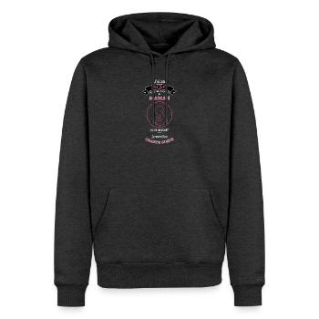 Secret Maman Grande Sœur - Sweat à capuche Premium bio Homme - anthracite chiné - Devant - Thijin (182cm)
