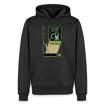 UFO Invasion Vintage Poster Design - Männer Premium Bio Hoodie - Anthrazit meliert - Vorne - Thijin (182cm)