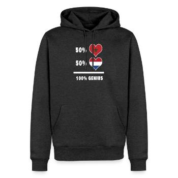 Le Maroc et les Pays-Bas ingénieux / Cadeau - Sweat à capuche Premium bio Homme - anthracite chiné - Devant - Thijin (182cm)