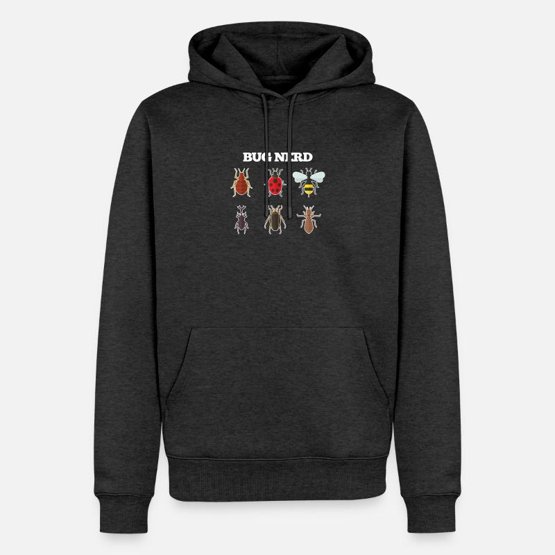 Bug Nerd - Männer Premium Bio Hoodie - Anthrazit meliert