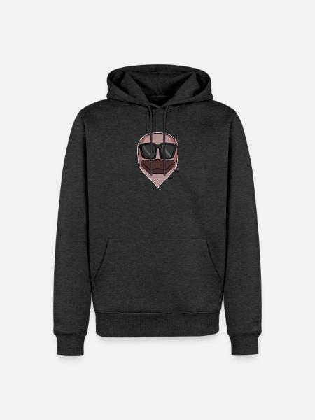 cooles Schnabeltier mit Sonnenbrille - Männer Premium Bio Hoodie - Anthrazit meliert