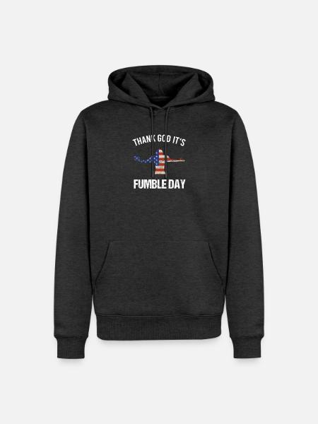 Thank God it's Fumble Day - Männer Premium Bio Hoodie - Anthrazit meliert