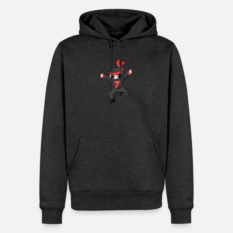 Ninja - Sweat à capuche Premium bio Homme - anthracite chiné