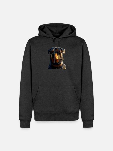 Rottweiler Hunde Liebe Stolze Rottweiler Liebhaber - Männer Premium Bio Hoodie - Anthrazit meliert