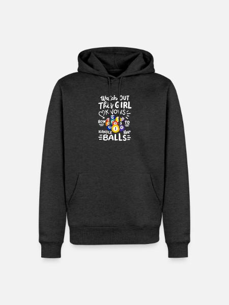 Billard Billardspielerin - Männer Premium Bio Hoodie - Anthrazit meliert