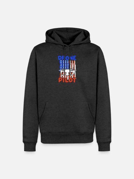 Drohnenpilot Drohne - Männer Premium Bio Hoodie - Anthrazit meliert