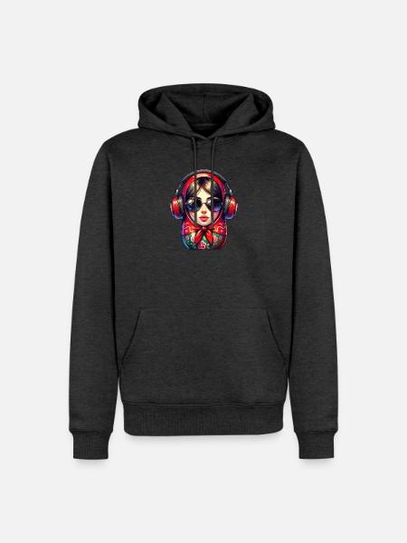 Russian Matroschka Musik Russland Russische - Männer Premium Bio Hoodie - Anthrazit meliert