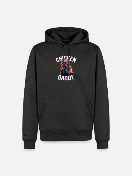 Chicken Daddy Hühner Vatertag Geflügelzüchter Hahn - Männer Premium Bio Hoodie - Anthrazit meliert