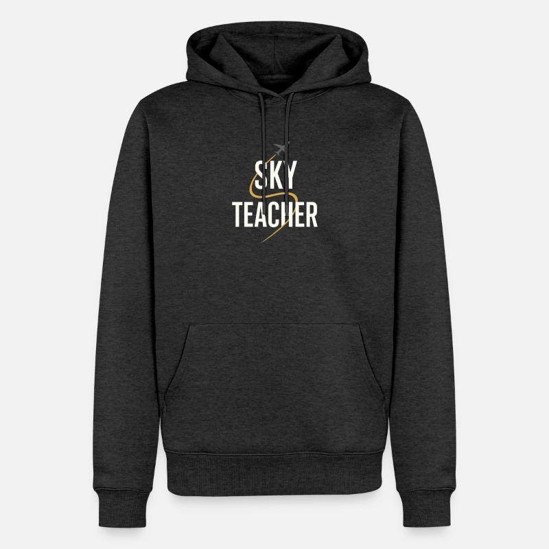 Fluglehrer Cfi Pilot Luftfahrtlehrer - Männer Premium Bio Hoodie - Anthrazit meliert