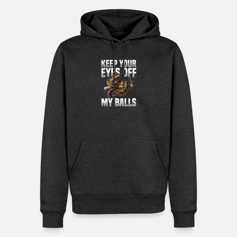 Königspython Schlangen Liebhaber Terrarium Python - Männer Premium Bio Hoodie - Anthrazit meliert