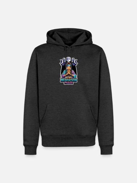 Mondmeditation, Mondachtsamkeit, Spirituell - Männer Premium Bio Hoodie - Anthrazit meliert