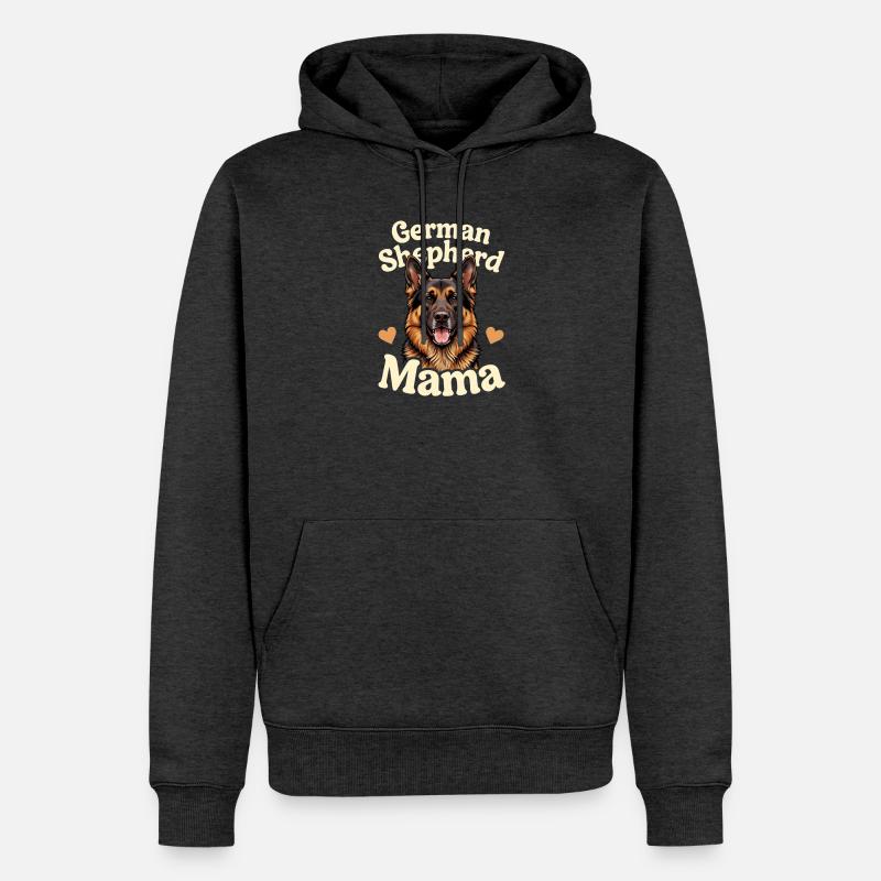 German Shepherd Mama Schäferhund Geschenk - Männer Premium Bio Hoodie - Anthrazit meliert