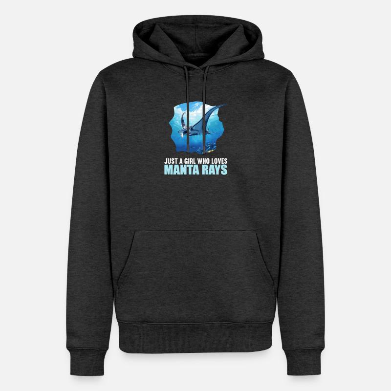 Rochen Mantarochen - Männer Premium Bio Hoodie - Anthrazit meliert