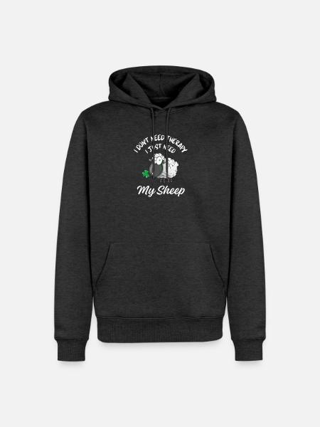 Schaftherapie Tierhumor - Männer Premium Bio Hoodie - Anthrazit meliert