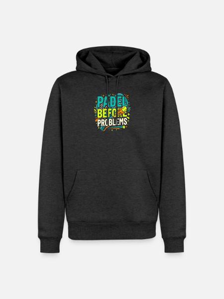 Padel-mädchen Padel-spieler Padel-tennis-geschenk - Männer Premium Bio Hoodie - Anthrazit meliert