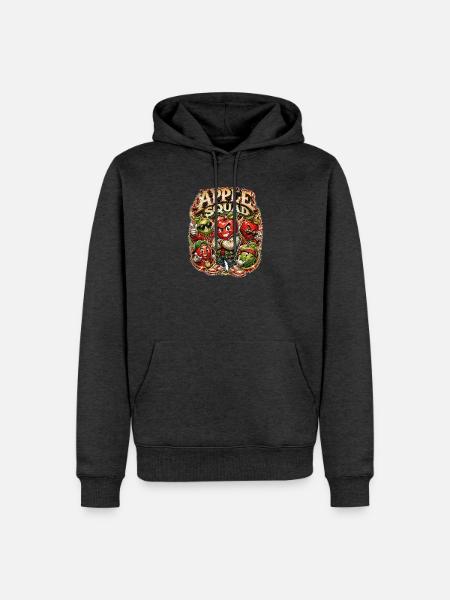 Apfel - Männer Premium Bio Hoodie - Anthrazit meliert