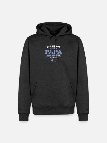 Ich werde Papa 2027 loading - Männer Premium Bio Hoodie - Anthrazit meliert