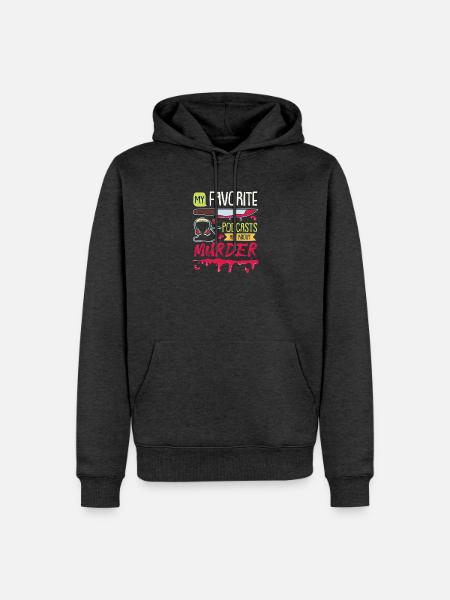 Lieblingspodcast Über Mord - Männer Premium Bio Hoodie - Anthrazit meliert