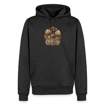 Crafted Watch: Eine Sekunde Handwerk Uhren - Männer Premium Bio Hoodie - Anthrazit meliert - Vorne - Thijin (182cm)