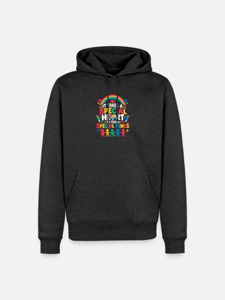  Sonderpädagogik Inklusion - Lehrer Förderschule - Männer Premium Bio Hoodie - Anthrazit meliert