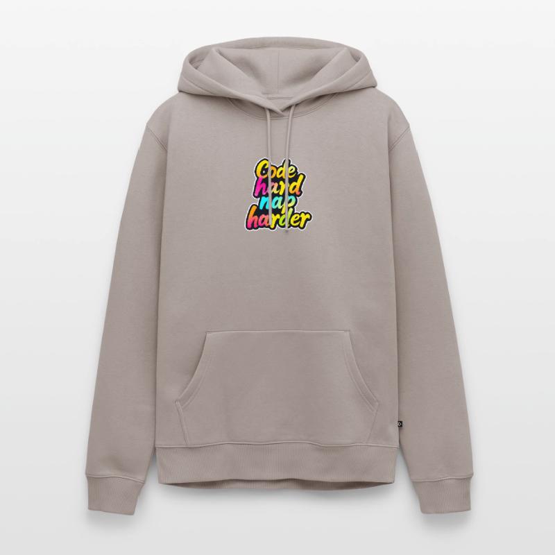 Code Hard Nickerchen Härter Lustiger Programmierer Tee Männer Premium Bio Hoodie