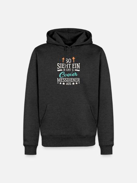 So sieht ein cooler Messdiener aus Ministrant - Männer Premium Bio Hoodie - Anthrazit meliert