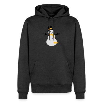 snow fun - Männer Premium Bio Hoodie - Anthrazit meliert - Vorne - Thijin (182cm)