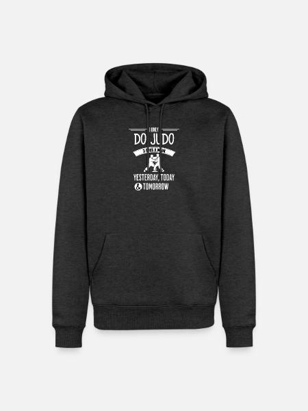 Lustiges Judo-Match - Männer Premium Bio Hoodie - Anthrazit meliert