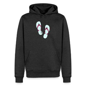flip flops sommer beach strand party - Männer Premium Bio Hoodie - Anthrazit meliert - Vorne - Thijin (182cm)