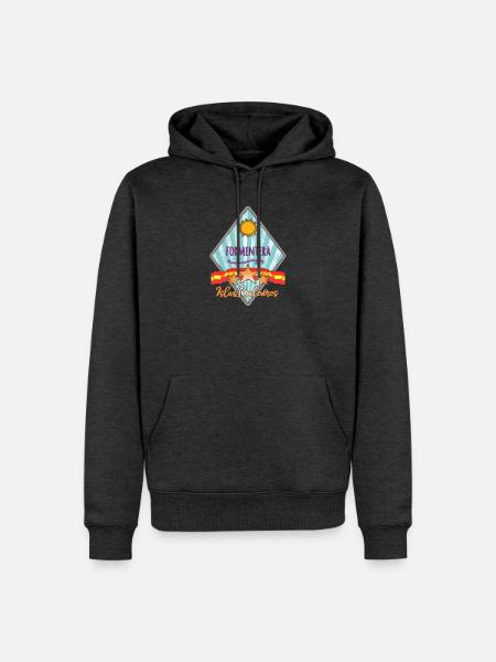 Formentera Insel Balearen Emblem - Männer Premium Bio Hoodie - Anthrazit meliert