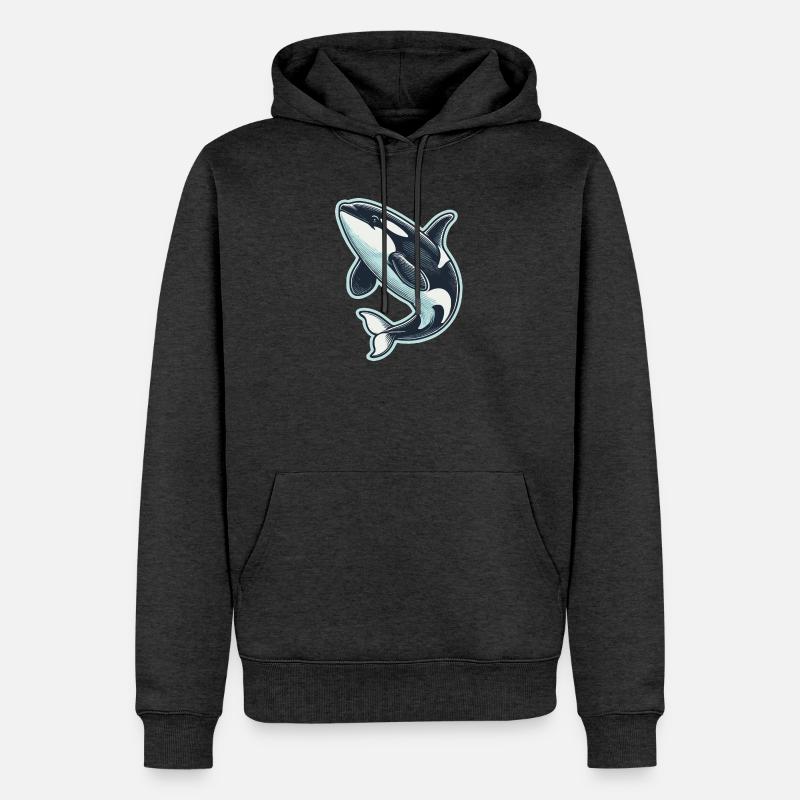 Orque - Sweat à capuche Premium bio Homme - anthracite chiné