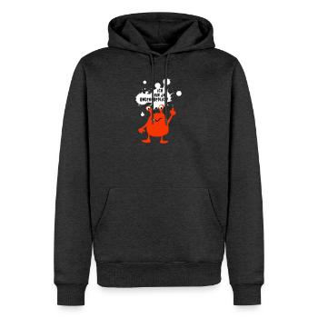 Monster Ungeheuer Zombie Comic cool lustige Quotes - Männer Premium Bio Hoodie - Anthrazit meliert - Vorne - Thijin (182cm)