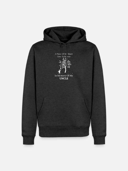 Zum Gedenken an Onkel - Männer Premium Bio Hoodie - Anthrazit meliert