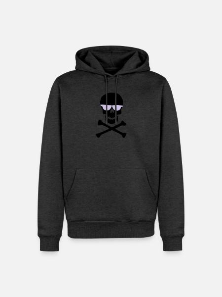 Piratl_mit_brille - Sweat à capuche Premium bio Homme - anthracite chiné