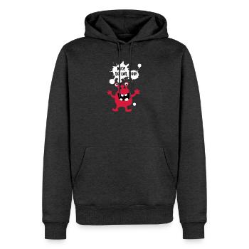 Monster coole Comics Quotes lustig Fun - Männer Premium Bio Hoodie - Anthrazit meliert - Vorne - Thijin (182cm)