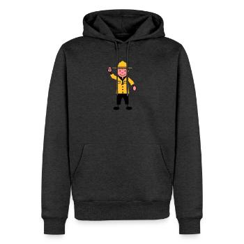 Pfadfinder - Männer Premium Bio Hoodie - Anthrazit meliert - Vorne - Thijin (182cm)