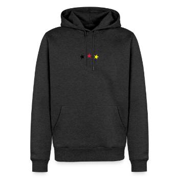 sterne sport fußball - Männer Premium Bio Hoodie - Anthrazit meliert - Vorne - Thijin (182cm)