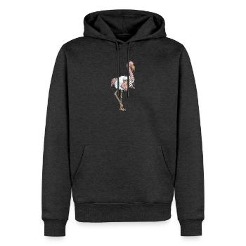 Flamingo Arzt Stethoskop - Männer Premium Bio Hoodie - Anthrazit meliert - Vorne - Thijin (182cm)