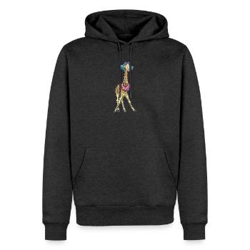 Giraffe Clown - Männer Premium Bio Hoodie - Anthrazit meliert - Vorne - Thijin (182cm)