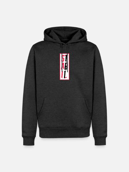 STABIL - BLOCK - 161 EDITION - Männer Premium Bio Hoodie - Anthrazit meliert