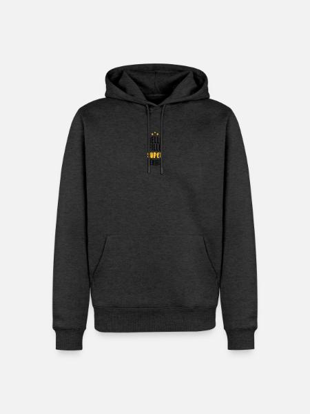 Stieftochter / Schwiegersohn / Sohn / Tochter - Männer Premium Bio Hoodie - Anthrazit meliert